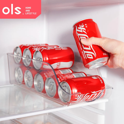 1/2 Tier Refrigerator Soda Can Storage Fridge Soft drink Bottle Organizer Beverage Holder PET