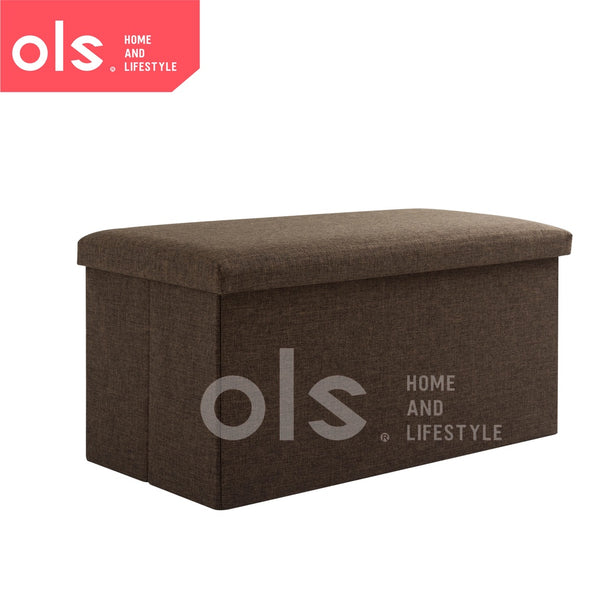 Storage Box Ottoman Foldable Chair Storage Stool 76x38x38 Footrest Seat Versatile Space Saving