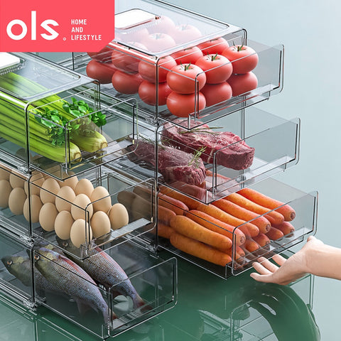 Drawer Type Fridge Organizer Vegetable Fruit Storage Bin Kitchen Refrigerator Food Container Box