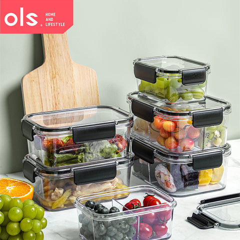 Transparent Food Keeper Refrigerator Container Lunch Box Fruit Storage Bento Box