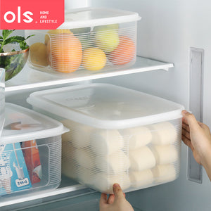 Japanese Refrigerator Fruit Vegetable Food Keeper Freezer Storage Box Fridge Organizer 3in1 Set