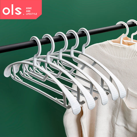 5pcs Non-Slip Flexible Plastic Hook Wardrobe Clothes Hanger