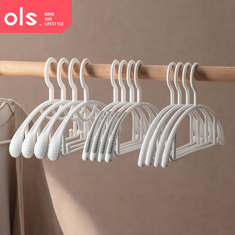 10pcs Minimalist Non-Slip Flexible Plastic Hook Wardrobe Clothes Hanger