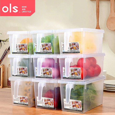 OLS Multifunctional Refrigerator Food Vegetable Meat Storage Pantry Snacks Kitchen Organizer with Li