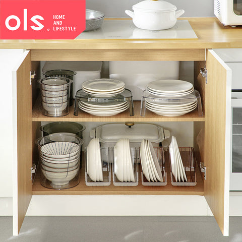 Transparent Plate Rack Bowl Storage Kitchen Utensils Organizers Home Use Bowl Storage Organizer