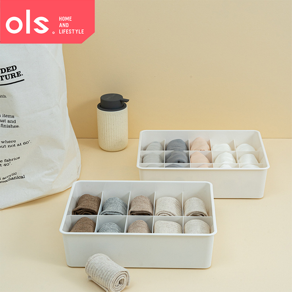 OLS Plastic Underwear Storage Box with Lid Underwear Bra Socks Storage box