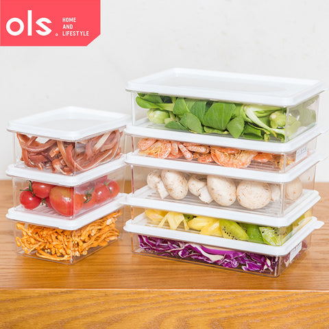 Refrigerator Fruit Vegetable Meat Food Organizer Food Keeper Keep Fresh Transparent Storage Box