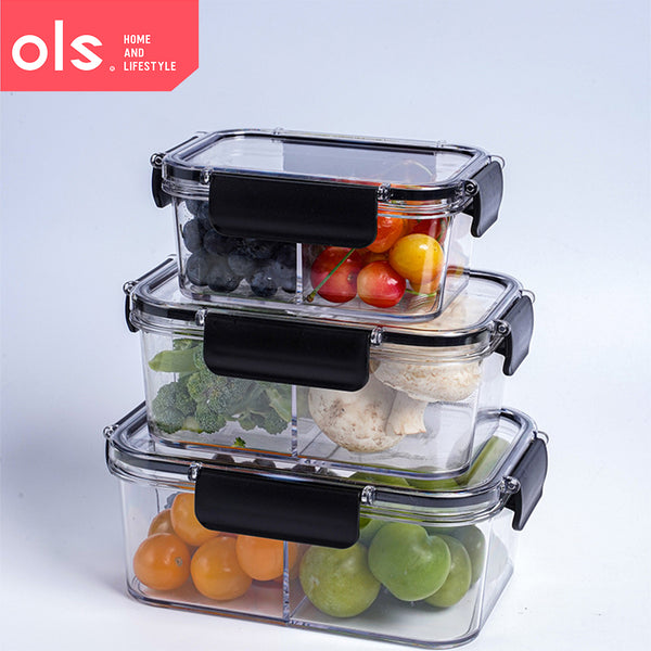 Transparent Food Keeper Refrigerator Container Lunch Box Fruit Storage Bento Box