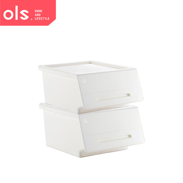 Heavy Duty Stackable Storage Box Bins Container Large Plastic Kitchen Wardrobe Clothes Storage