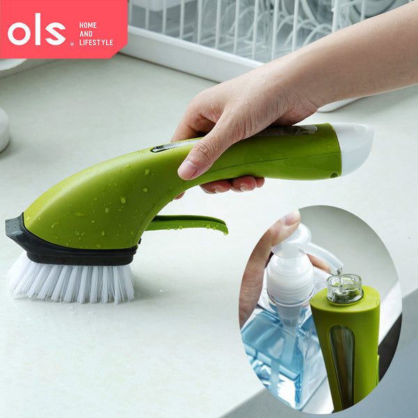 Multifunctional Kitchen Cleaning Pot Washing Brush Wall Brush Bathroom Sink Wall Tile Floor Gap Brush with Spray