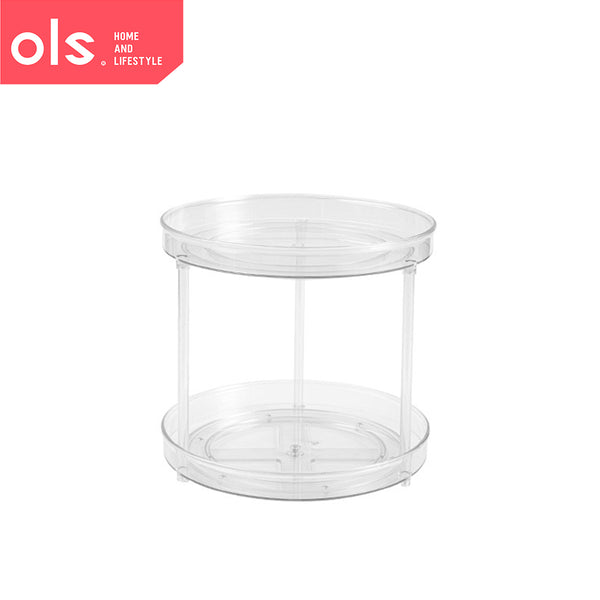 1/2 Tier Rotating Organizer Spice Condiments Lazy Susan 360° Rotary Storage Tray Pantry Kitchen