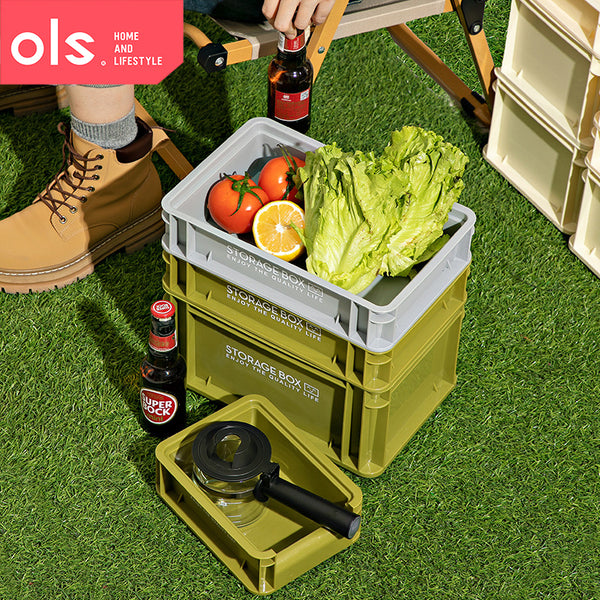 OLS Desktop Industrial Style Stacking Storage Box Sundries Snacks Cosmetics Finishing Box Solid Color Fruit Storage Basket