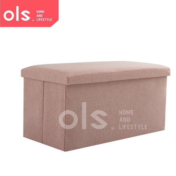 Storage Box Ottoman Foldable Chair Storage Stool 76x38x38 Footrest Seat Versatile Space Saving