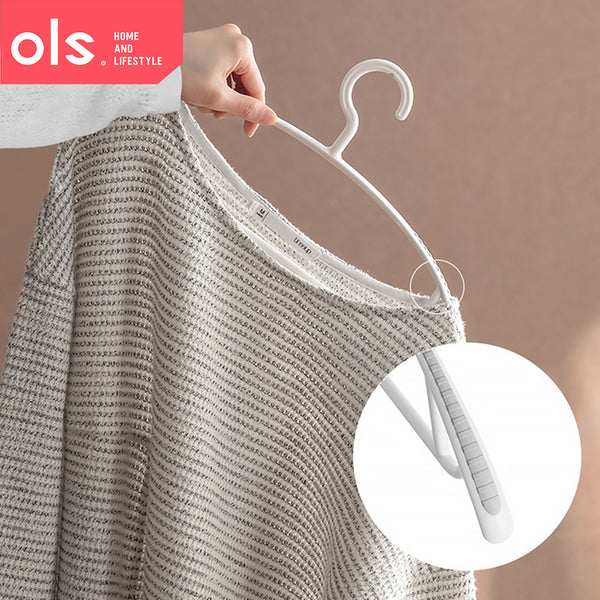 10pcs Minimalist Non-Slip Flexible Plastic Hook Wardrobe Clothes Hanger