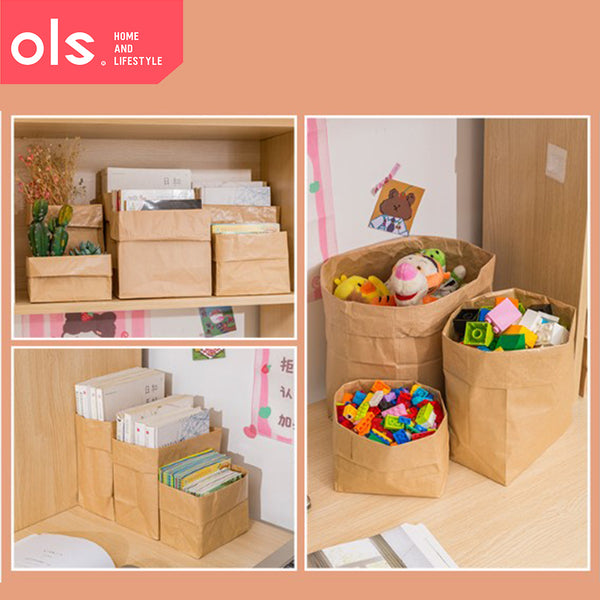 Refrigerator Kraft Paper Bag Pantry Vegetables Bread Oil-Poof Sub-Packaging Paper Storage Bag