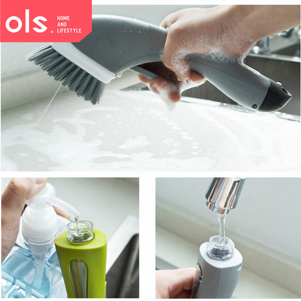 Multifunctional Kitchen Cleaning Pot Washing Brush Wall Brush Bathroom Sink Wall Tile Floor Gap Brush with Spray