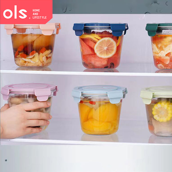 Borosilicate Glass Food Keeper Airtight Soup Bowl Leakproof Crisper Microwaveable Oven Safe Lunch Box Bento