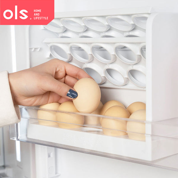 3 Layer Refrigerator Flipped Tray Eggs Storage Egg Rack Organizer