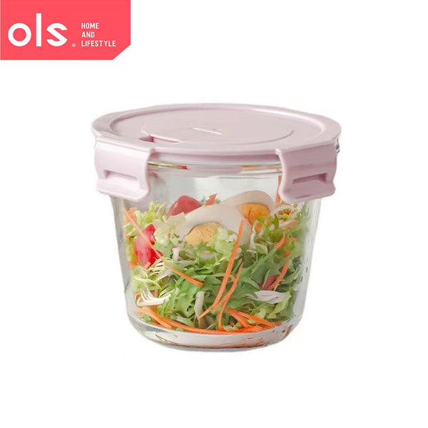 Borosilicate Glass Food Keeper Airtight Soup Bowl Leakproof Crisper Microwaveable Oven Safe Lunch Box Bento