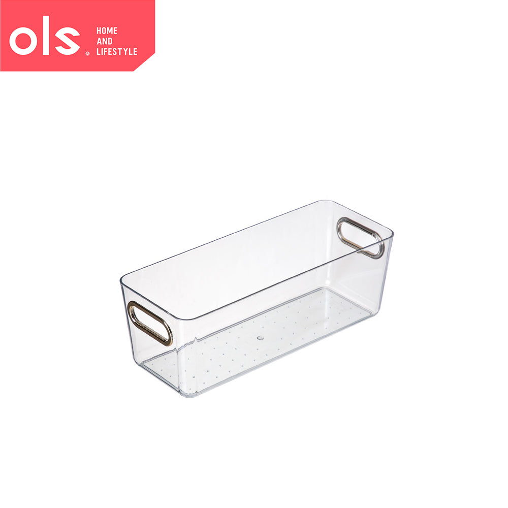 Transparent Refrigerator Organizer Acrylic Makeup Storage Cosmetics Food Pantry Cabinet Bathroom Multi-functional Basket Bin