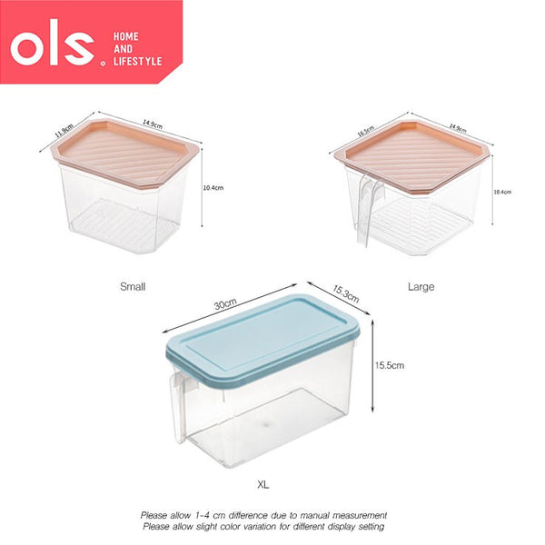 Transparent Refrigerator Beans Onion Nuts Storage Organizer PET Fresh Keeping Fridge Organizer