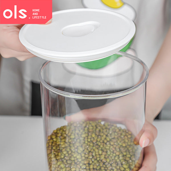 OLS Transparent Airtight Food Storage Dry Food Grains Condiments Beans Storage Sealed Tank