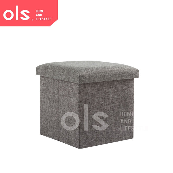 Storage Box Stool Ottoman Foldable Storage Chair 30x30x30 Footrest Seat Versatile Space Saving