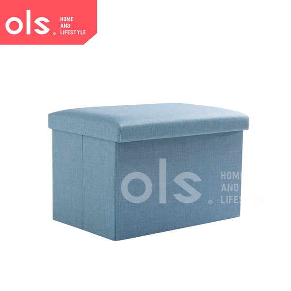 Storage Box Ottoman Foldable Chair Storage Stool 60x36x36 Footrest Seat Versatile Space Saving