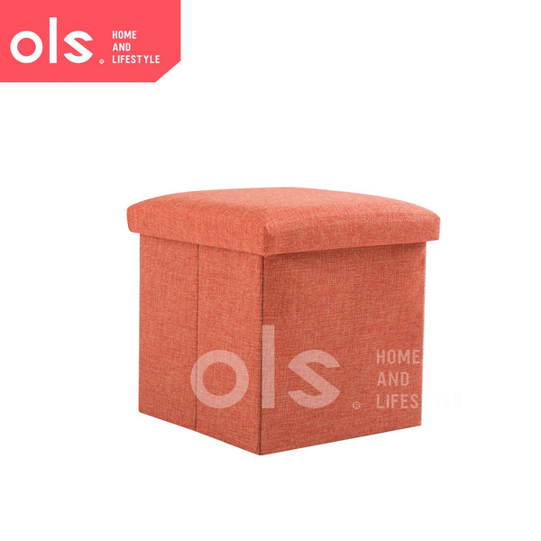 Storage Box Stool Ottoman Foldable Storage Chair 30x30x30 Footrest Seat Versatile Space Saving