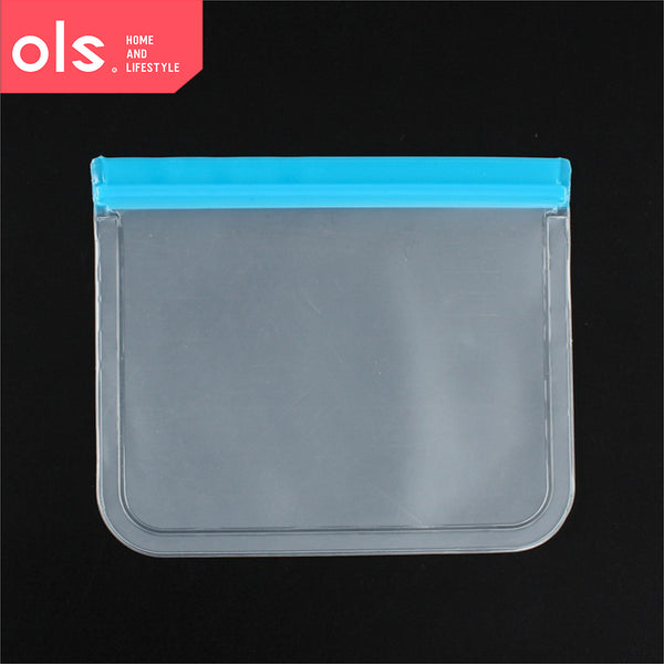 Reusable Translucent Refrigerator Thick Zipper Food Storage Bag Keep Food Fresh PEVA Bag