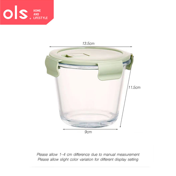 Borosilicate Glass Food Keeper Airtight Soup Bowl Leakproof Crisper Microwaveable Oven Safe Lunch Box Bento