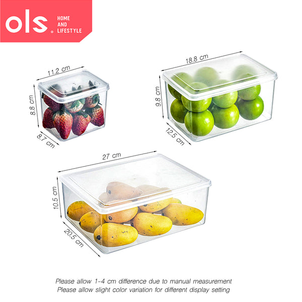 Transparent Food-Grade Refrigerator Vegetables Fruits Meat Storage Food Container Set