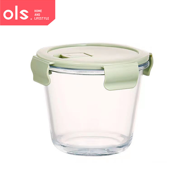 Borosilicate Glass Food Keeper Airtight Soup Bowl Leakproof Crisper Microwaveable Oven Safe Lunch Box Bento