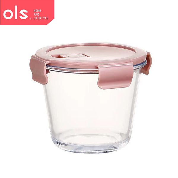 Borosilicate Glass Food Keeper Airtight Soup Bowl Leakproof Crisper Microwaveable Oven Safe Lunch Box Bento