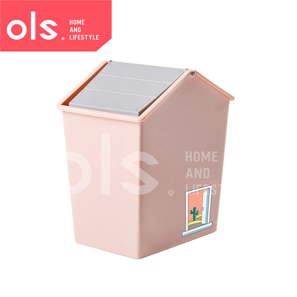 Desktop Trash Can Waste Bin With Lid Cover Desk Small Household Storage Bin Home Office