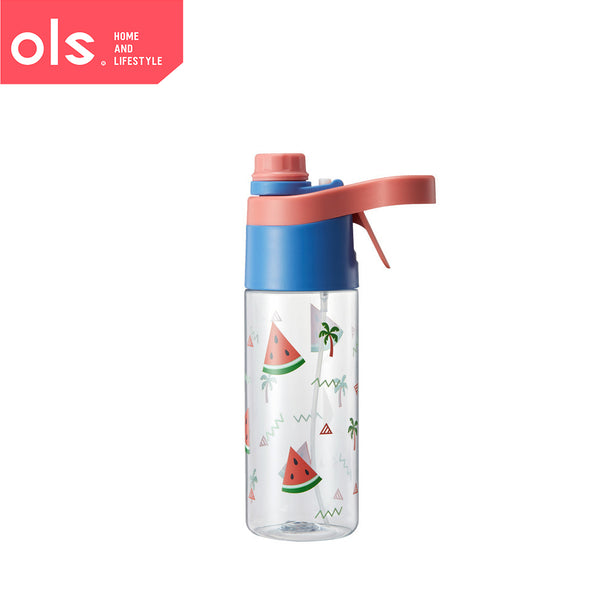 Transparent Spray Water Sports Bottle Travel Outdoor Kids Drinking Bottle