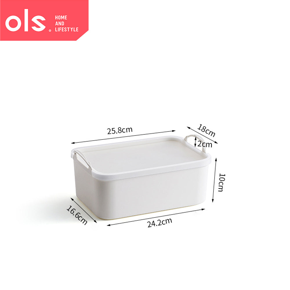 Japanese Style Multifunctional Storage Shelf Organizer Plastic Container Box With Lid Handle