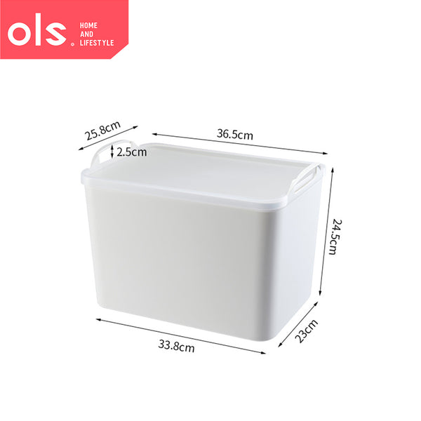 Japanese Style Multifunctional Storage Shelf Organizer Plastic Container Box With Lid Handle