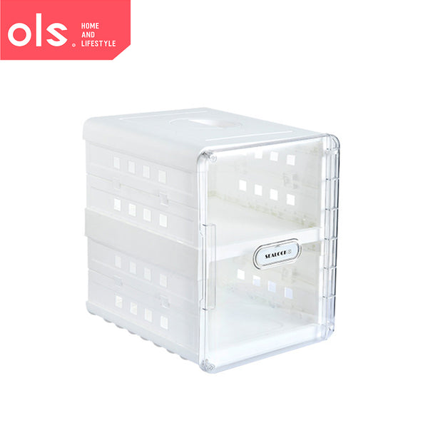 Foldable Transparent Door Shoe Storage Double Layer Anti-Dust Portable Shoe Box