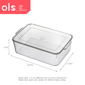 Transparent Fridge Storage Organizer With Lid Freezer Safe