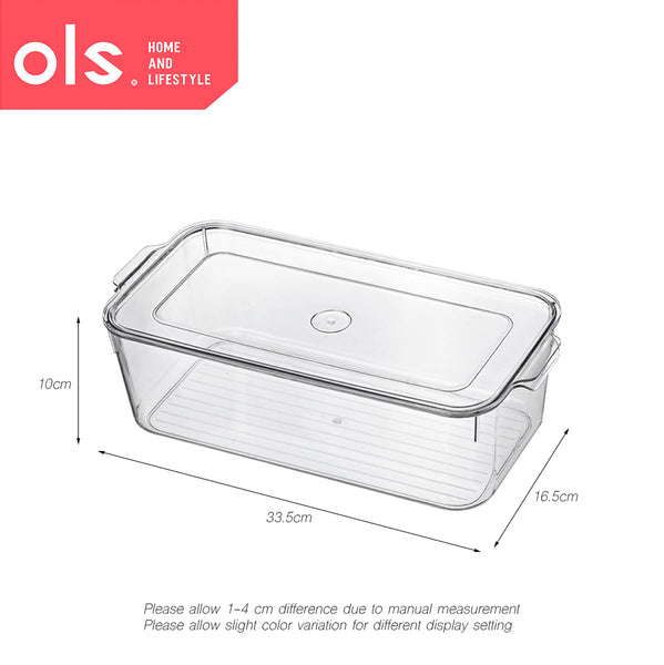 Transparent Fridge Storage Organizer With Lid Freezer Safe