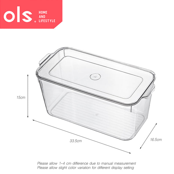 Transparent Fridge Storage Organizer With Lid Freezer Safe