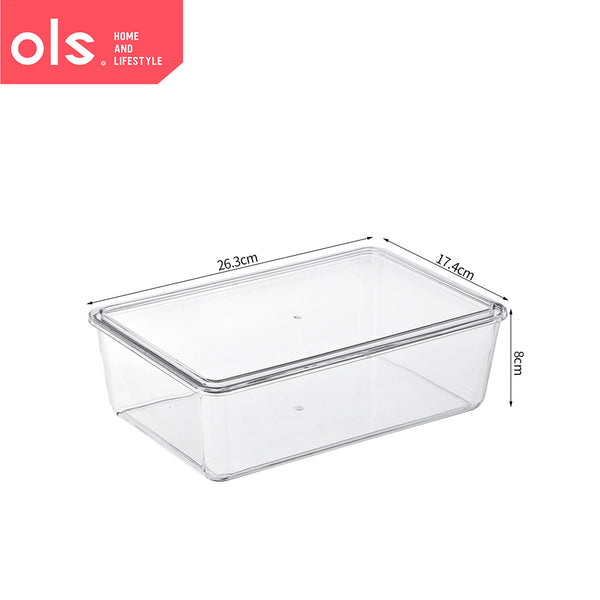 Multi-functional Transparent Refrigerator Organizer Makeup Cosmetics Food Pantry Cabinet Storage