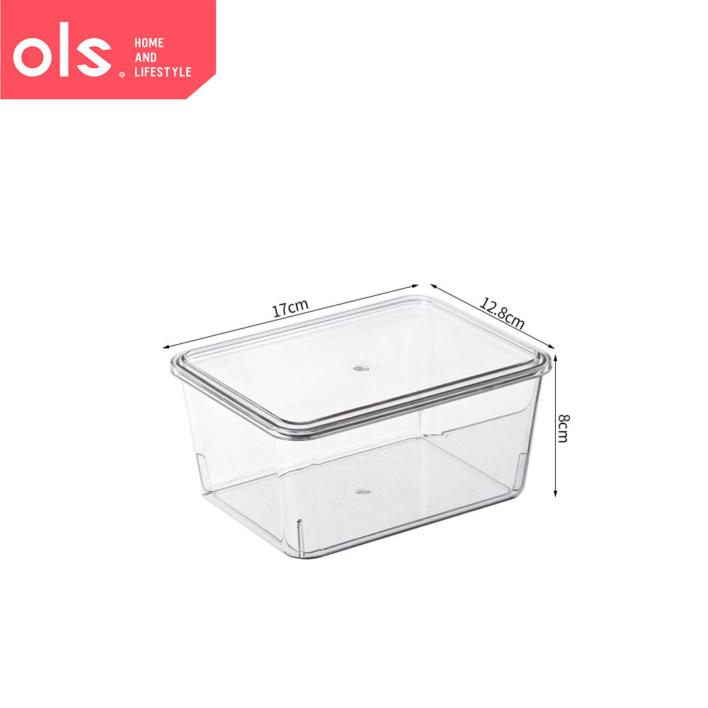 Multi-functional Transparent Refrigerator Organizer Makeup Cosmetics Food Pantry Cabinet Storage