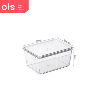 Multi-functional Transparent Refrigerator Organizer Makeup Cosmetics Food Pantry Cabinet Storage