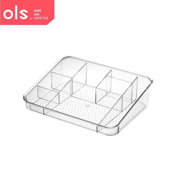 Transparent Desktop Organizer Kitchen Drawer Cosmetics Lipstick Makeup Brush Storage Dressing Table Organizer