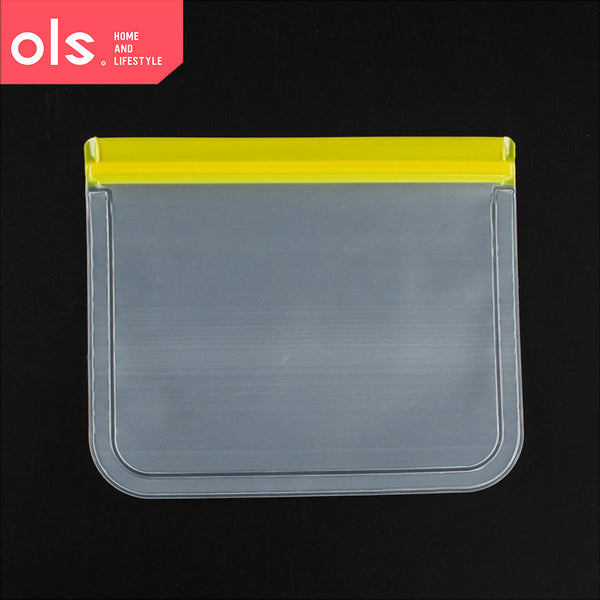 Reusable Translucent Refrigerator Thick Zipper Food Storage Bag Keep Food Fresh PEVA Bag