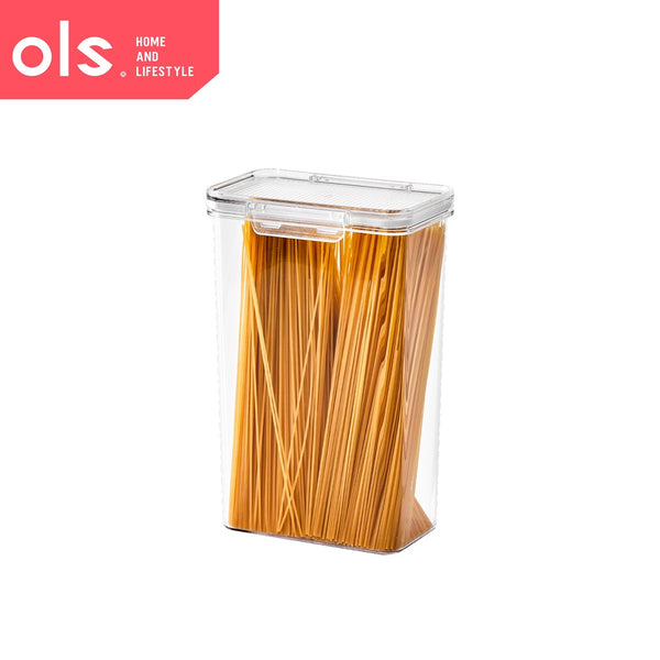 OLS Dry Food Flour Container Airtight Cookies Pasta Candy Canister Transparent Jar PET Plastic