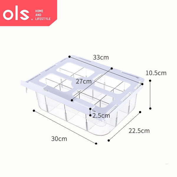 Drawer Style Wardrobe Underwear Storage with Divider Stick on Shelf Panel Transparent Socks