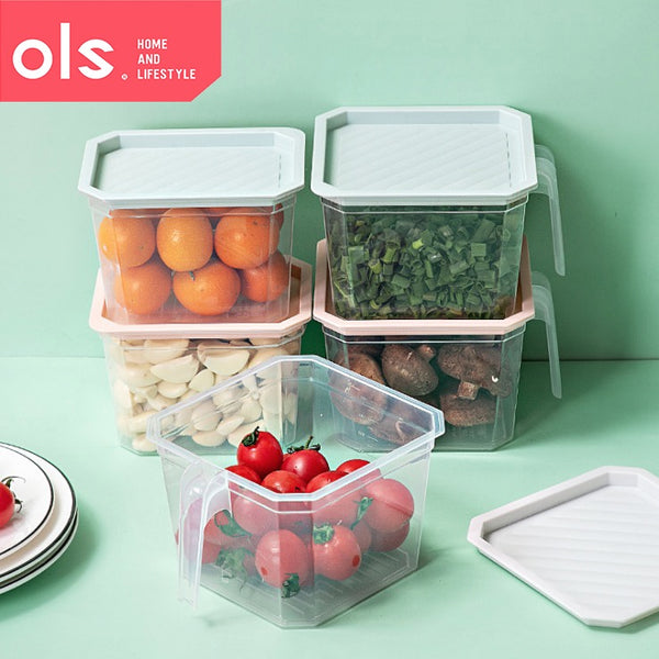 Transparent Refrigerator Beans Onion Nuts Storage Organizer PET Fresh Keeping Fridge Organizer